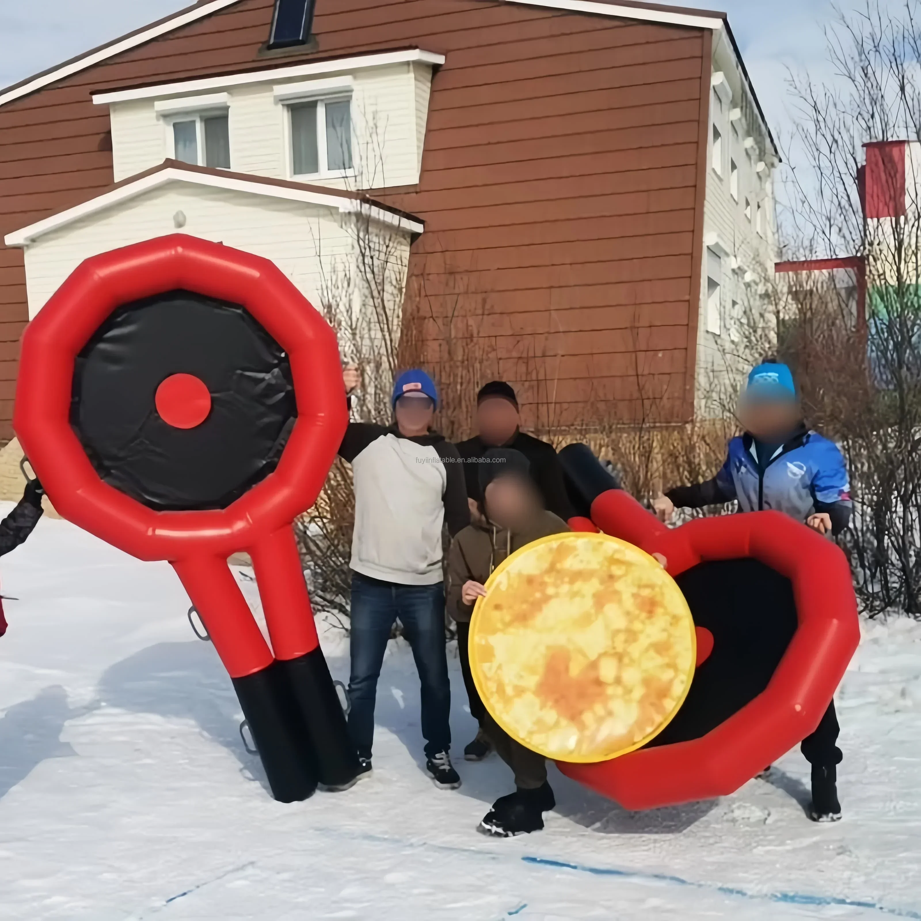Newly Upgraded Designed Giant Inflatable Tennis Racket Company Game Tennies Team Ball Competitive Game
