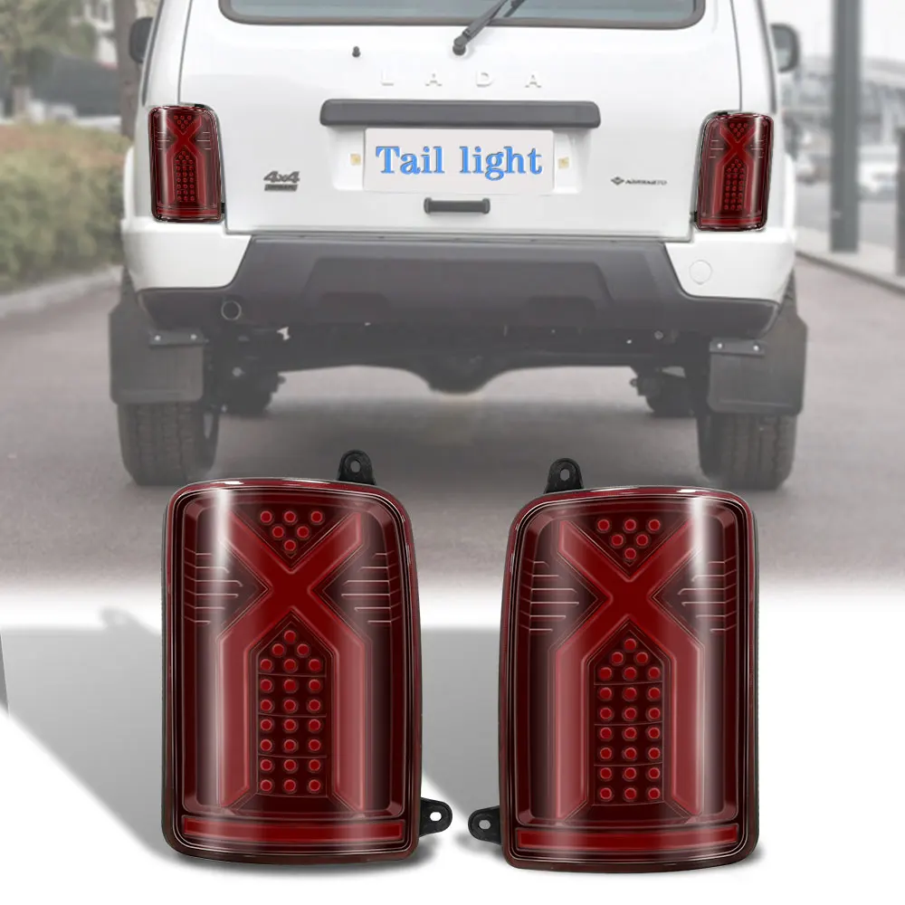 

For Lada Niva 4X4 1995- LED tail lights with running turn signal PMMA / ABS plastic function accessories car styling tuning