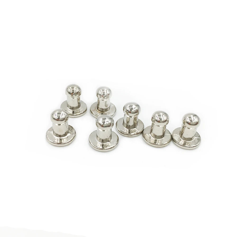 500sets 8mm Wholesale Silver Zinc Alloy 5mm Round Head Stud Spot Screwback CraftLeather Bag Belt Chicago Button Screw Nail Rivet