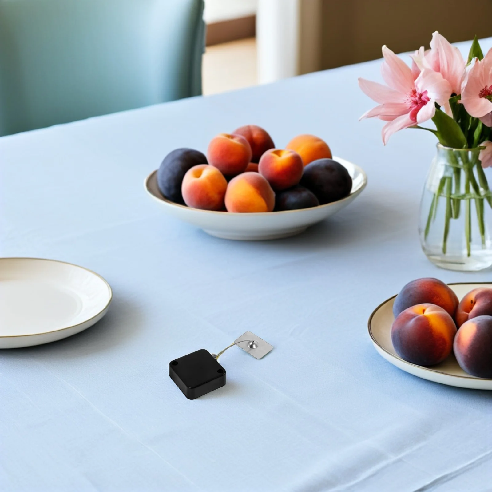 4pcs Retractable Cable Lock 1M Telescopic Security Tether Box Anti-Theft Wire Lock For Gaming Controllers Adapters Remote