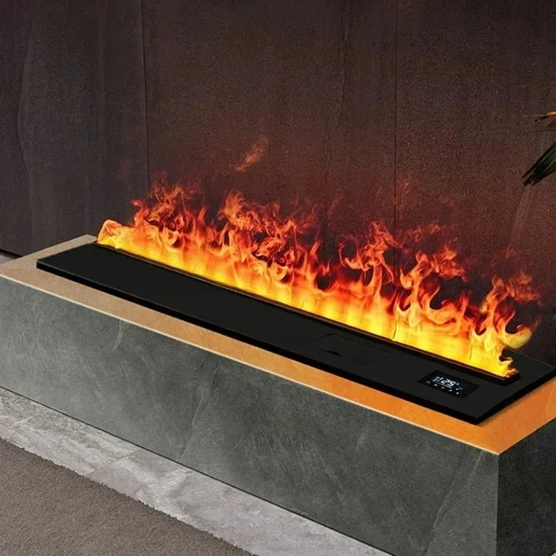 Modern Embedded Fireplace with Fire Imitation 3D Atomizing Fireplace for Living Room Light Luxury Decorative Home Fireplaces