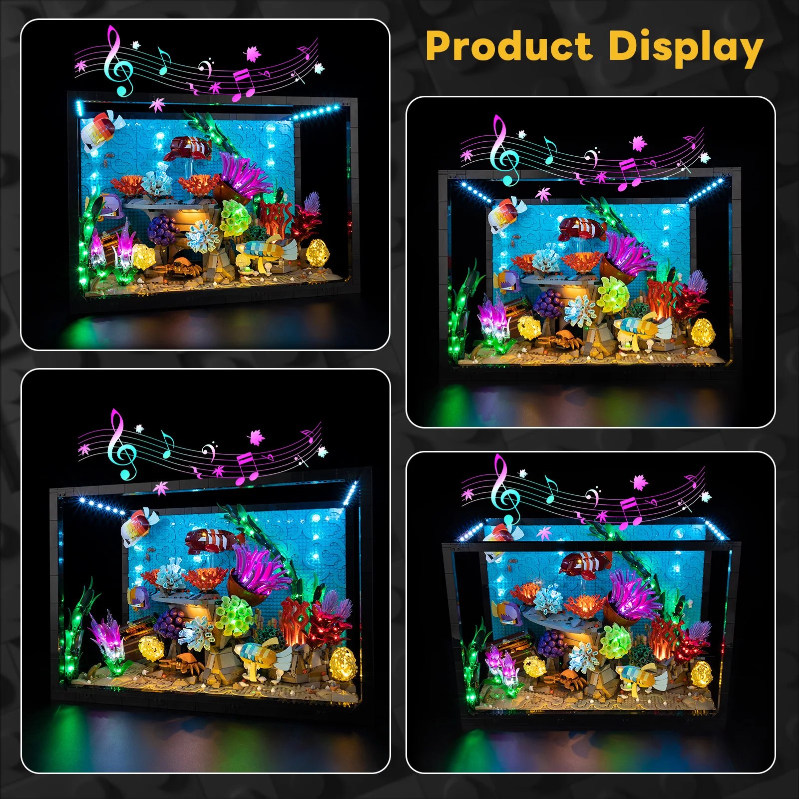 ชุดไฟ LED ไคกลาริงเหมาะสำหรับเลโก้ ตู้ปลาเขตร้อน 10366 โคมไฟตกแต่ง ไม่ใช่ตัวต่อเลโก้