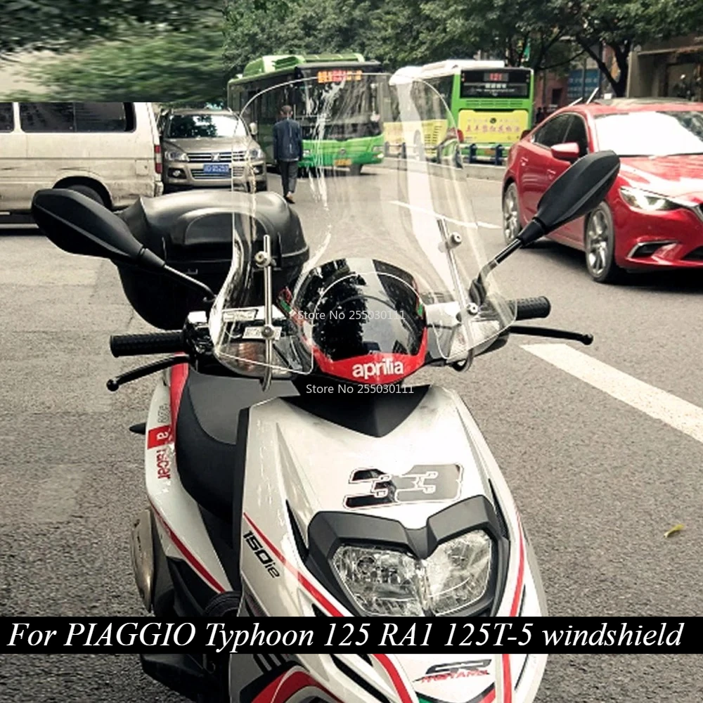 For PIAGGIO Typhoon 125 RA1 125T-5 windshield For Aprilia SR Motard 125 with raised front windshield Typhoon chest guard