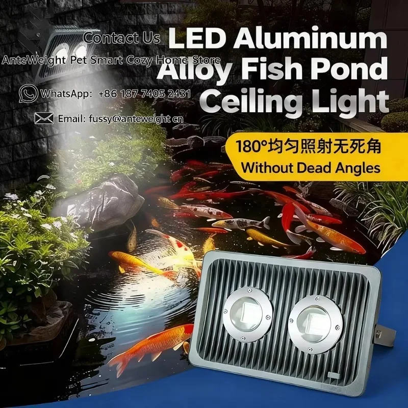 Koi Fish Pond Light Full Spectrum Outdoor Fish Pond Lamp Rainproof Koi Pond Spotlight Fish Tank LED Brightening