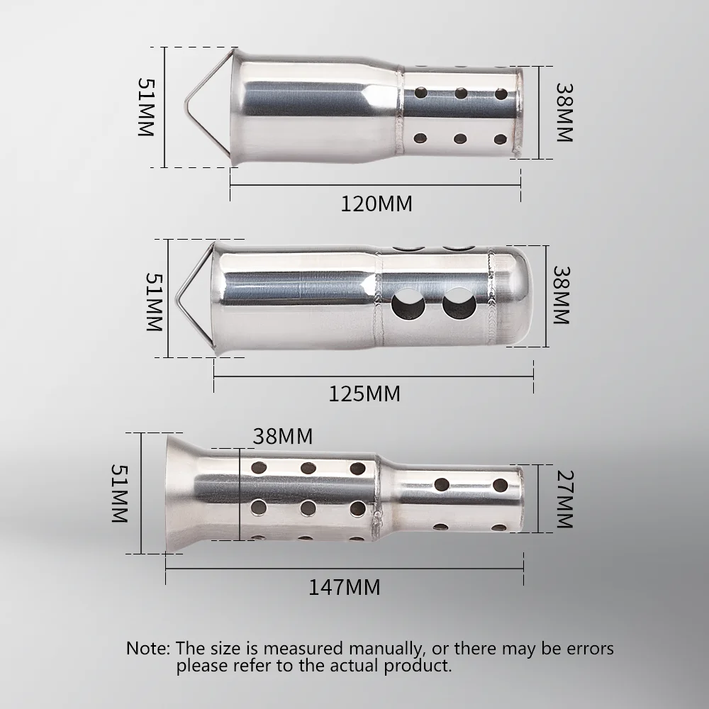 51MM Universal Front Mid End Catalyst DB Killer for Motorcycle Exhaust Muffler Silencer Noise Sound Eliminator