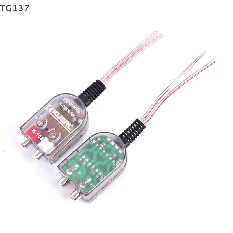 12V Car Stero Radio Speaker High To Low Audio Impedance Converter Convert