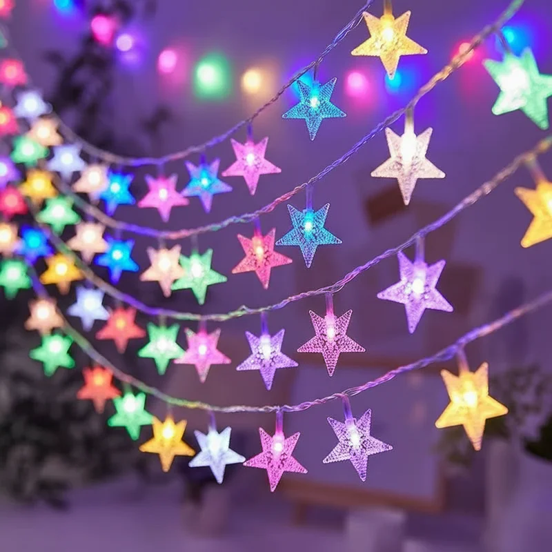 10/20/40 LED Star Fairy Lamps Twinkle Garlands Battery Powered Christmas Lamp Holiday Party Wedding Decor
