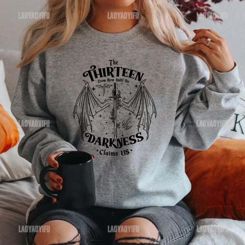 The Thirteen Sweatshirt Darkness Claims Us Hoodie Throne of Glass Pullovers SJM Merch Bookish Pullover Book Lover Gift Clothes