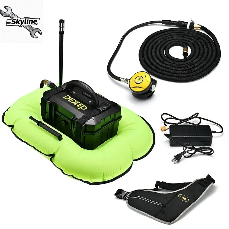 D3000 Portable Scuba Diving Equipment Underwater Rebreather Machine Deep Cylinder Tank for Oxygen Fishing With Battery