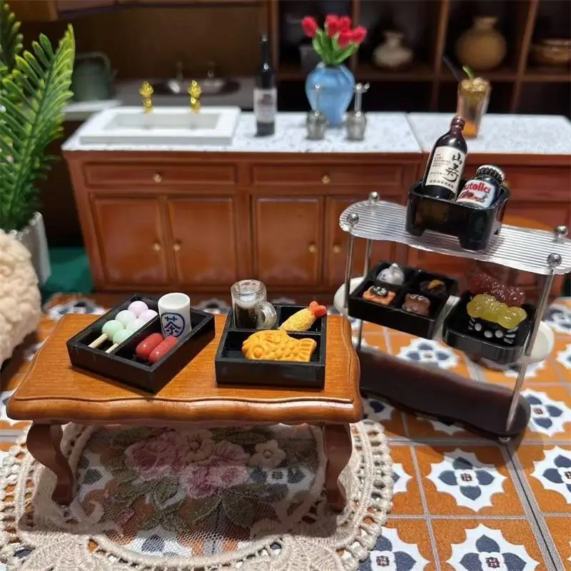 5 Stuks Japanse Voedsel Miniaturen Set Voor 1 12 Schaal Poppenhuis Keuken Decor Sushi Model Accessoires Kids Fantasiespel Speelgoed pop