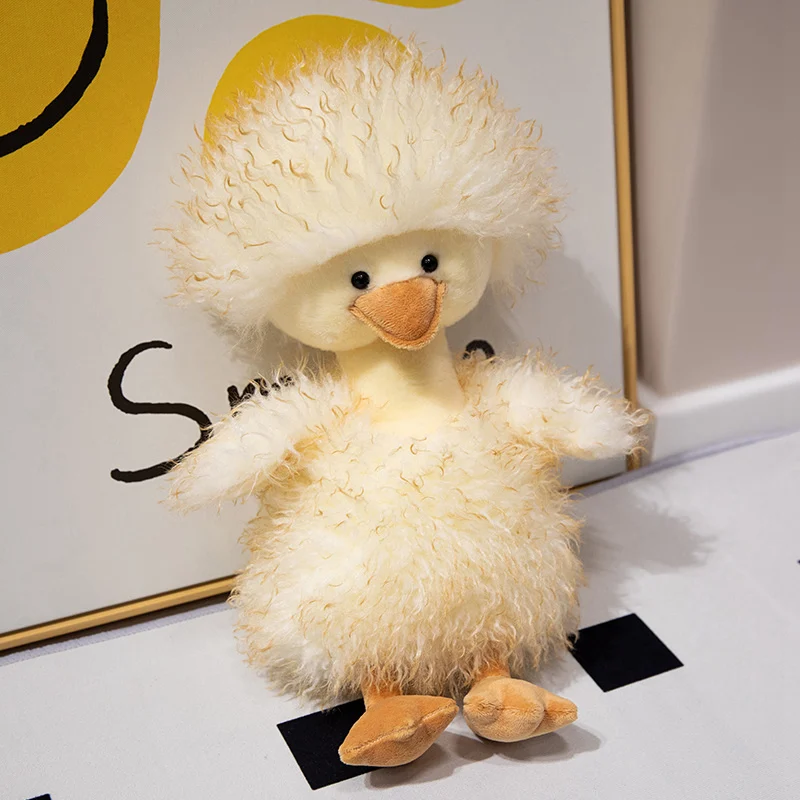 33cm Soft Fluffy Deep-fried Duck Plush Toys Cartoon Plush Stuffed Animals Pillow Doll Room Decor Toys for Children Birthday Gift