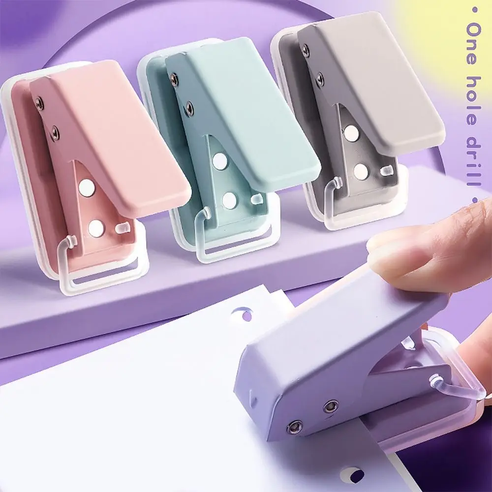Stationary Single Ring Scrapbooking DIY Punching Tool Mini Single Hole Punch Paper Puncher Hole Puncher School Office Supplies