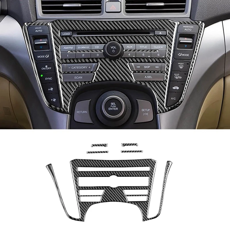 

Крышка панели радионавигации центральной консоли, отделка центральной консоли, внутреннее углеродное волокно для Acura TL 2009-2014