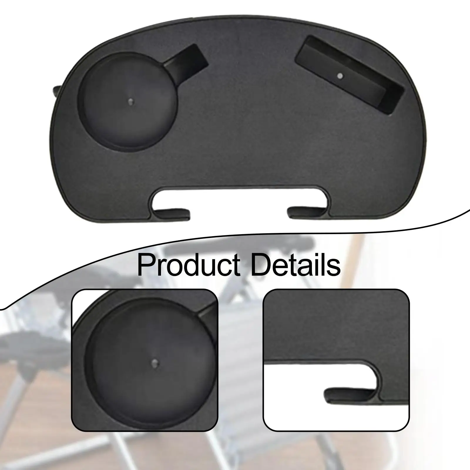 حامل أكواب كرسي مع مشبك فتحة للهاتف على صينية للتخييم في الهواء الطلق