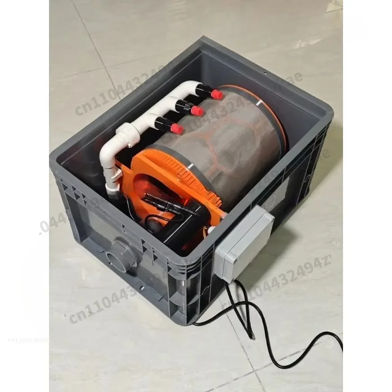 Rotary Drum Micro Filter Turnover Box High Pressure 10000L Flow Medium 40x30 Built-In Automatic Flushing Mute for Industrial