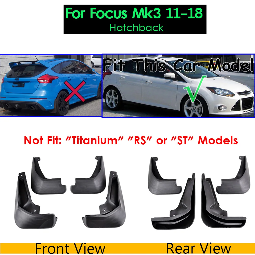 Mud Flaps For Ford Focus Mk2 Mk2.5 2005 - 2010 Mk3 2011 - 2016 Mk4 2 3 4 Mudflaps Splash Guards Mudguards sedan saloon hatchback