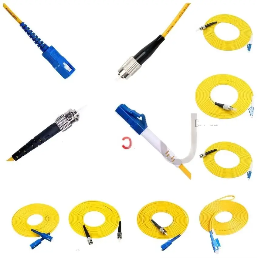 SC To SC LC ST To ST FC To FC Fiber Patch Cord Jumper Cable SM Simplex Single Mode Optic For Network 1m 3m 5m 10m 20m 30m 50m