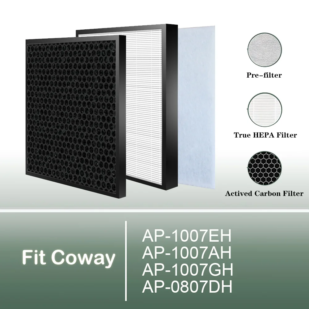 

Replacement True HEPA and Carbon Filter for Models AP-1007EH AP-1007AH AP-1007GH AP-0807DH Coway Air Purifier