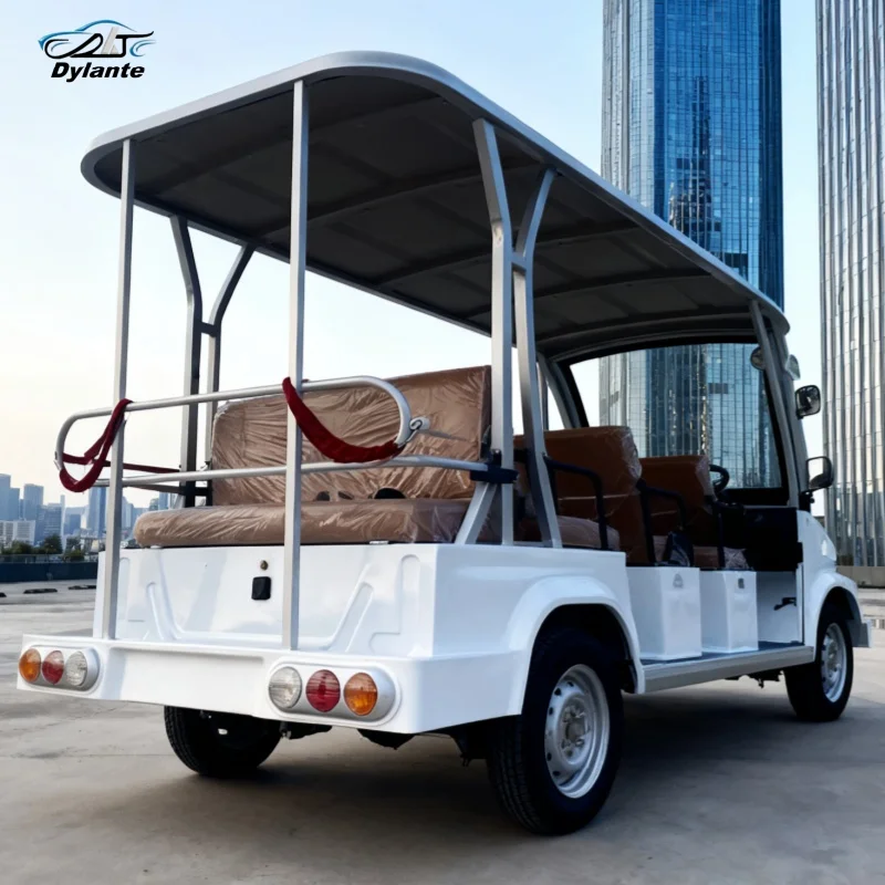 Wholesale Low Price China Factory New Products 8 Seats Electric Shuttle Bus Convertible Scenic Sightseeing Bus With Luggage Rack