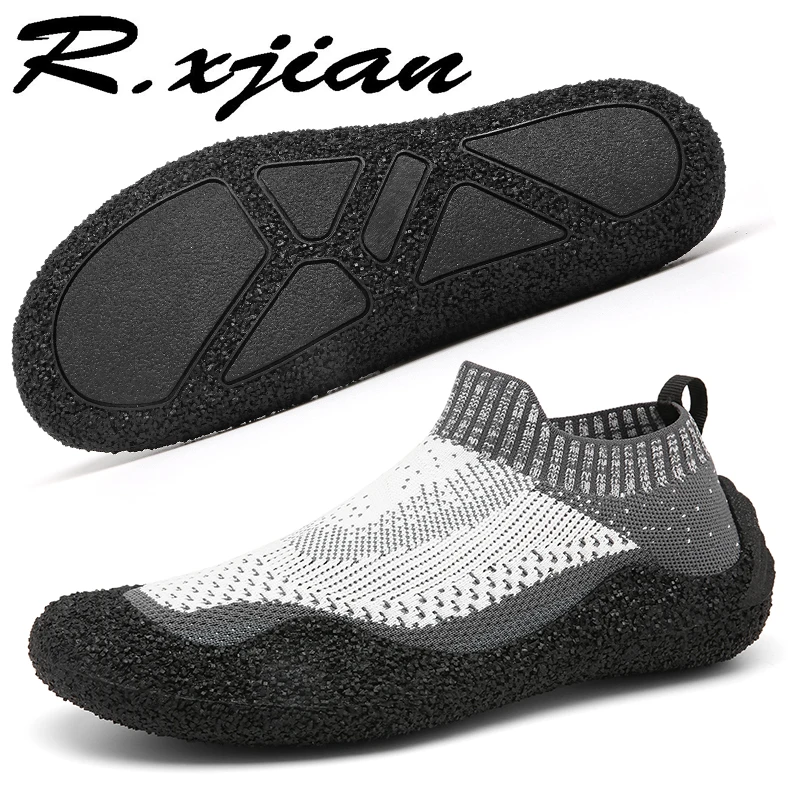 R.XIJAN Men Swimming Beach Aqua Shoes Women Quick Dry Barefoot Water Sports Shoes Unisex Upstream Surfing Hiking Wading Sneakers