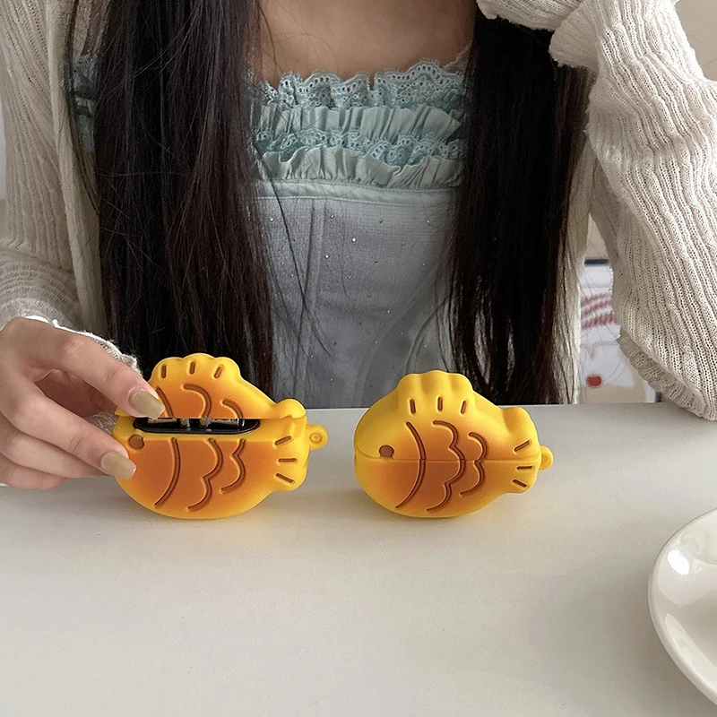 حافظة بسكويت الشوكولاتة Taiyaki لهاتف هواوي FreeBuds 5i 6i 6 4 غطاء حماية لـ FreeClip Free Clip Buds Pro3 Pro4 SE3 SE2 #4