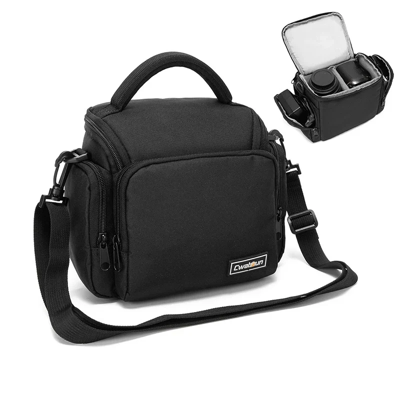 

24cm Portable Camera Bag Nylon Crossbody Waterproof Camera Cases Scratch Resistant Handheld Pouch with Strap Camera Accessories