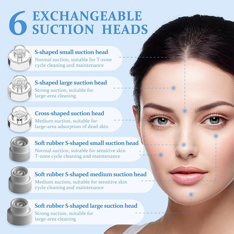 블랙헤드 제거기 모공 진공 청소기 전기 마이크로 소형 버블 페이셜 클렌징 머신 USB 워터 사이클 블랙 도트 제거 뷰티