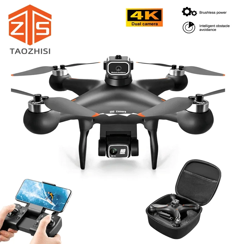 Nuovo S116 MAX RC Quadcopter Profissional evitamento ostacoli Drone doppia fotocamera 4K flusso ottico motore Brushless Dron elicottero giocattolo