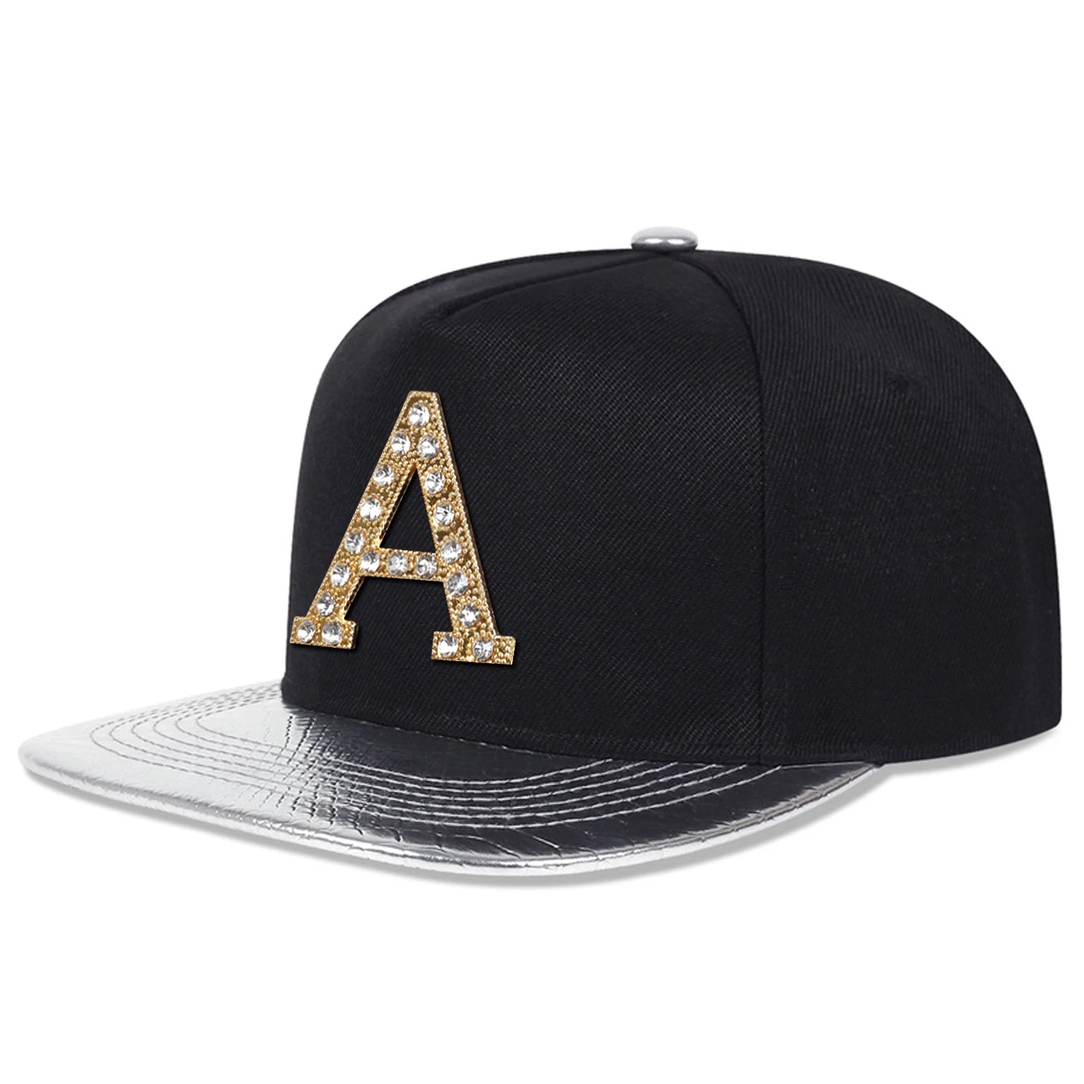 Etichetta unisex con lettera A con trapano Cappelli hip-hop Primavera Autunno Berretti da baseball casual regolabili per esterni Cappello per protezione solare