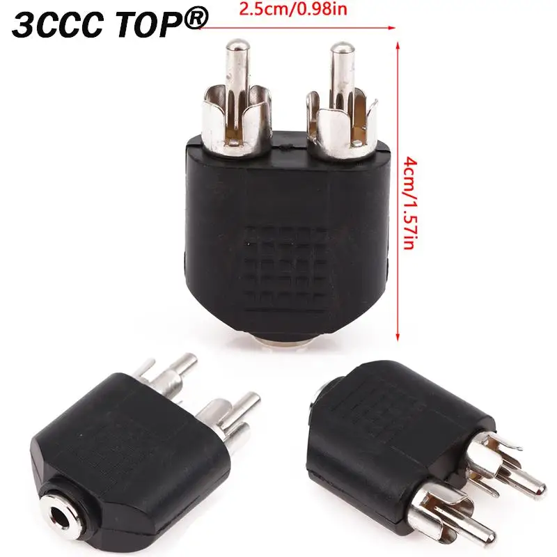 3,5mm Audio-Stereo-Buchse Buchse auf 2 RCA-Stecker 3,5mm Stecker auf 2 RCA Buchse 3,5mm Buchse auf 2 RCA Buchse Adapterst ecker 1 Stk