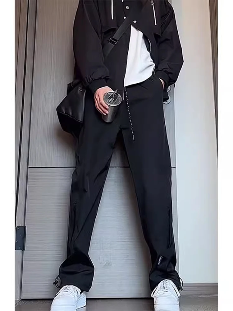 

Waterproof Men's Casual Pants 2024 New Summer American Functional Sle Zipper Outdoor Fce High-End Feelings