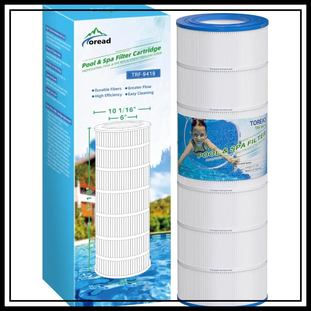 

TOREAD Pool Filter Replaces Clean and Clear 200, CC200, PAP200-4, C-9419, FC-0688, Ultral-C5, 1 Pack
