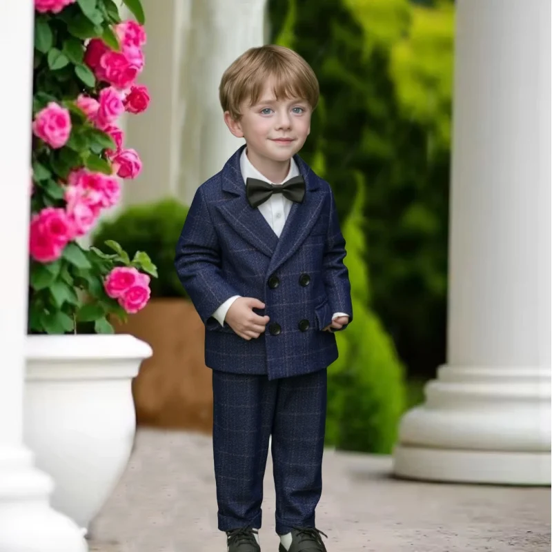 

Japan Boys 1 Year Birthday Gift Set Prince Kids Jacket Vest Pants Photograph Suit Children Wedding Party Performance Show Dress