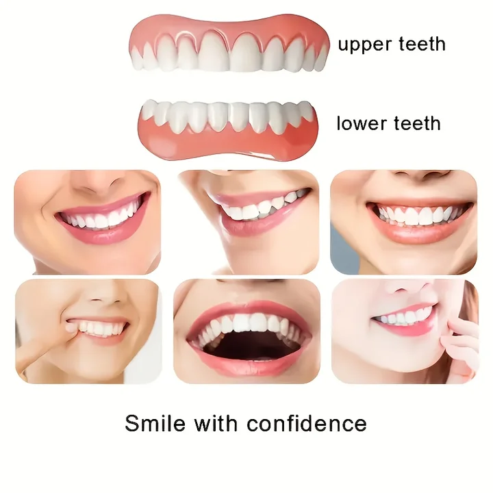 

Flexible Silicone Denture Liner Kit Soft Cushion Upper Lower Teeth Easy Installation Daily Dental Care ck848