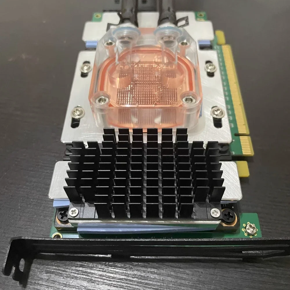 New For Nvidia V100 PG199 A100-SXM2 300W All Aluminum Cooler Cooling Block Purple Copper Water-cooled GPU Heat Dissipation Plate view 5