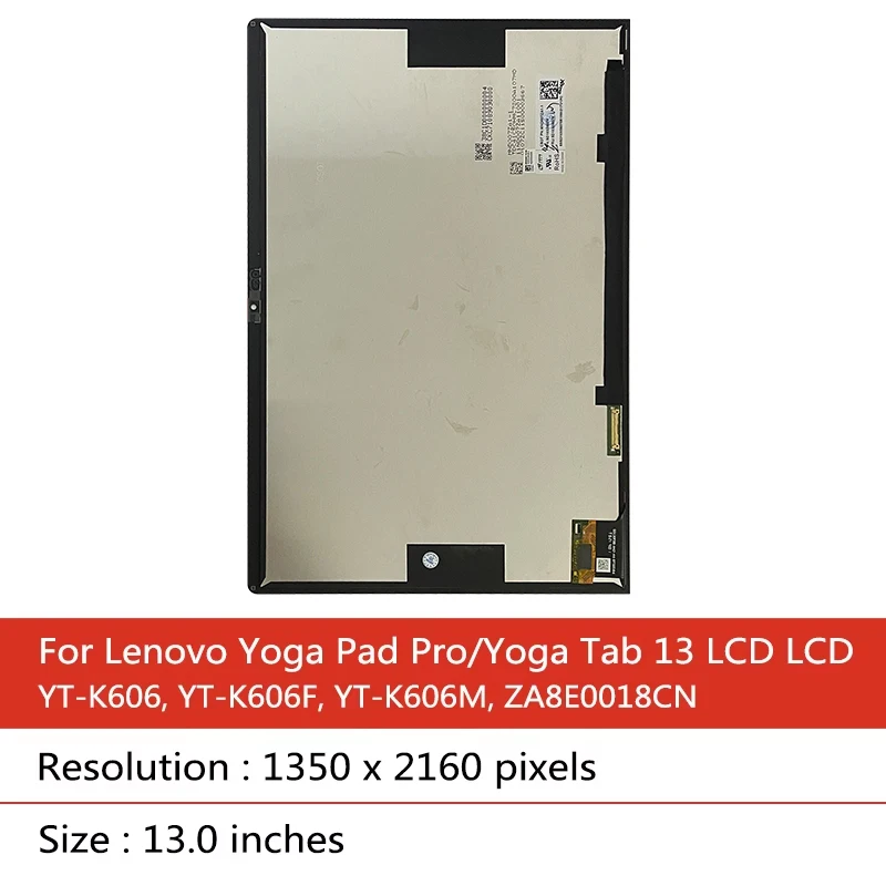 레노버 요가 패드 프로 2021 요가 탭용 YT-K606 디스플레이, 13 YT-K606F YT-K606M LCD 디스플레이, 터치 스크린 디지타이저 어셈블리,…