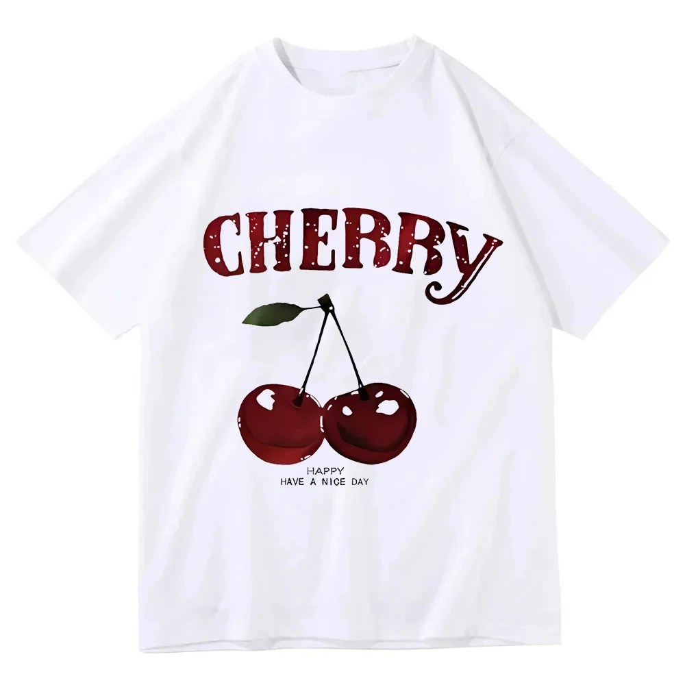 

Футболка с вишневым принтом, женская удобная графическая готическая эстетичная футболка в стиле ретро в стиле гранж, кавайная уличная одежда в стиле хип-хоп, красочная классическая