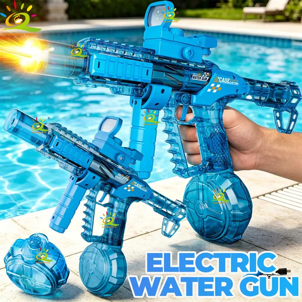 HUIQIBAO2026 Electric Water Gun, Rechargeable Automatic Squirt Blaster, Long Range High Capacity Summer Pool Beach Toy