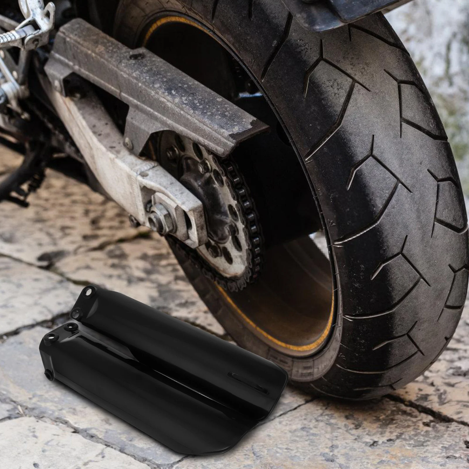 

Motorcycle Shock Absorber Guard Front Fork Valve Covers Replacement Mudguard Protector Accessories Plastic Support Brace