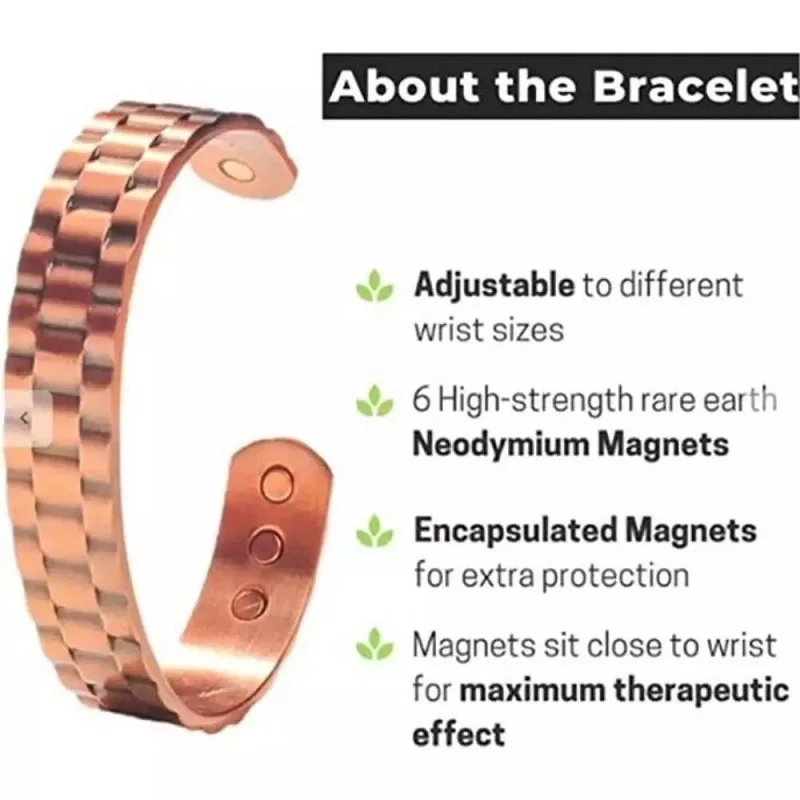 Prostapower Magnetic Copper Band Prosta Power Magnetic Copper Band Bracelet Arthritis Pain Relief Bangle Healing Therapy Gift