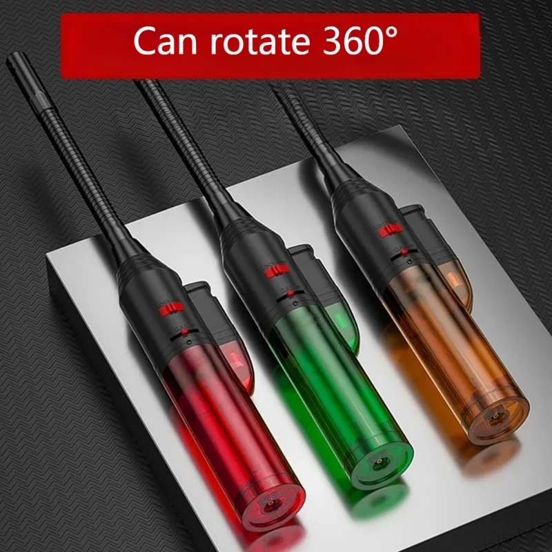 

Windproof Metal Cigarette Lighter Inflatable Lighter Long Handle Hose Gas Stove Special Large Capacity Outdoor Barbecue Igniter