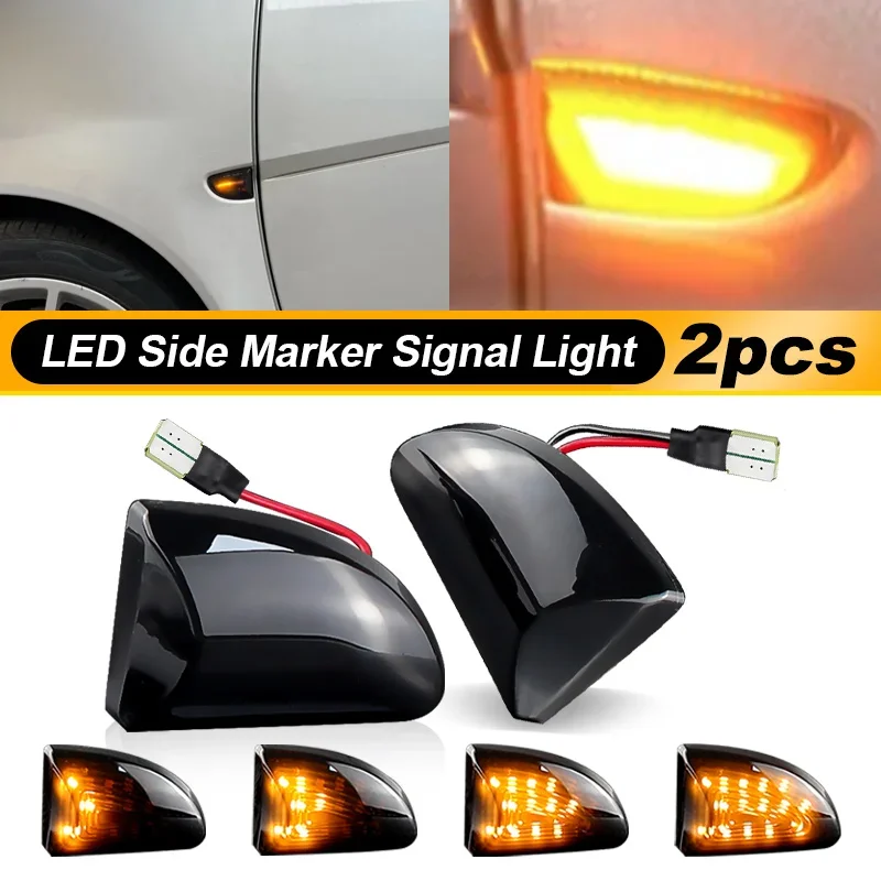 

2x For Mercedes Benz Smart Fortwo 451 MK1 & MKII 2007-2015 Dynamic LED Sequential Turn Signal Lights Flashing Side Repeater Lamp