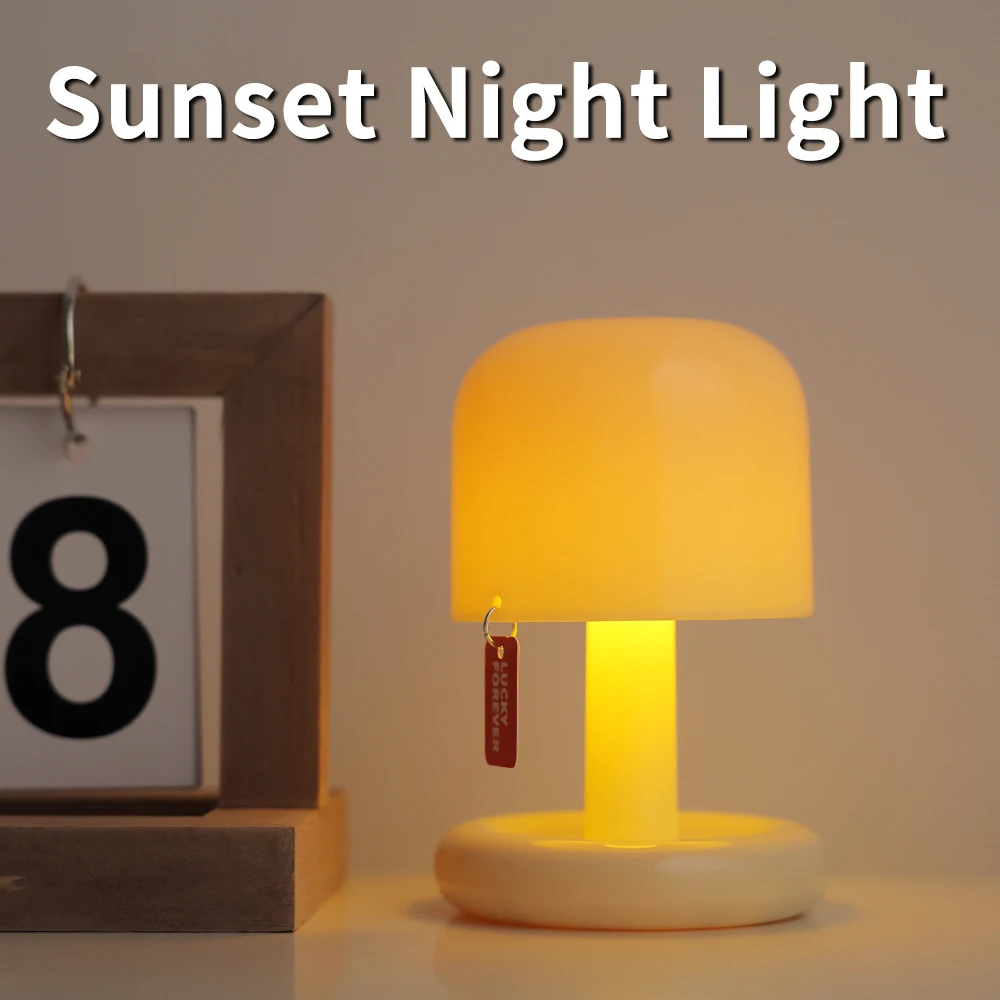 

Мини-светодиодный ночник с закатом, перезаряжаемая настольная лампа, настольная прикроватная лампа для спальни, украшение для бара, комнаты, подарки, атмосферный свет настроения