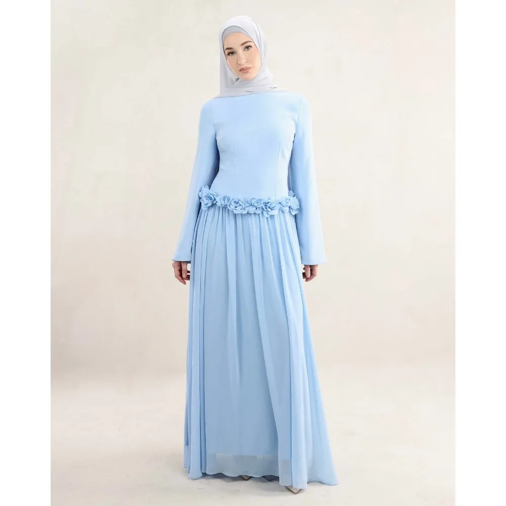 Women Dress Abaya Kaftan Eid Muslim Party Dresses Vestidos Flower Patchwork Jalabiya Islam Ramadan Morocco Dubai Arab Long Robe