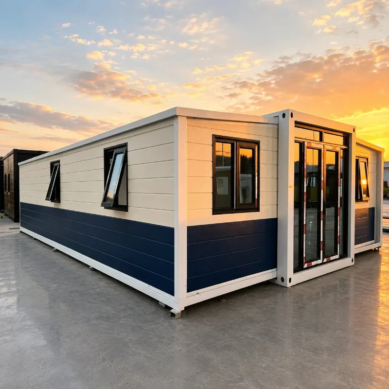 Energy Efficient Container House 20/30/40ft Eco Friendly Modular Home 4 Bed 3 Bath Laundry Terrace Panoramic Glass