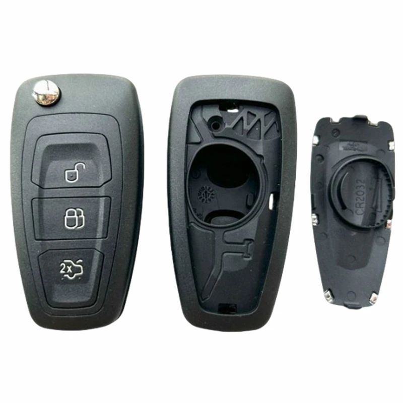 FLYBETTTER OEM Custodia per chiave sostitutiva a 3 pulsanti Keyless Entry Smart Key Shell per Ford Focus Fiesta Transit Ranger C-Max