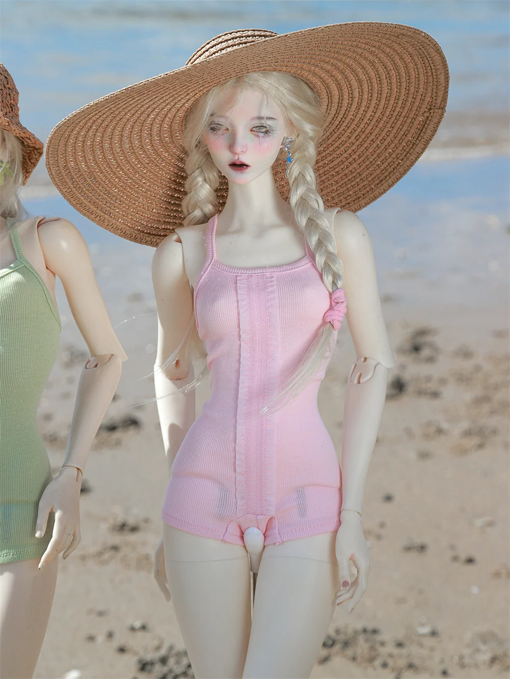 1/4 1/3 масштаб BJG Dolls Clothes Holiday Beach Style Camisole Tight Jumpsuit Swimsuit Model