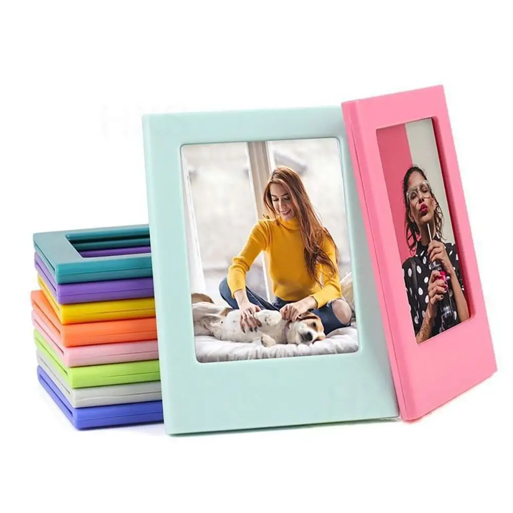 3-Inch Photo Frame Magnet Design Polaroid Photo Frame Mini Acrylic Magnetic Picture Frame Transparent Acrylic Card Display Stand