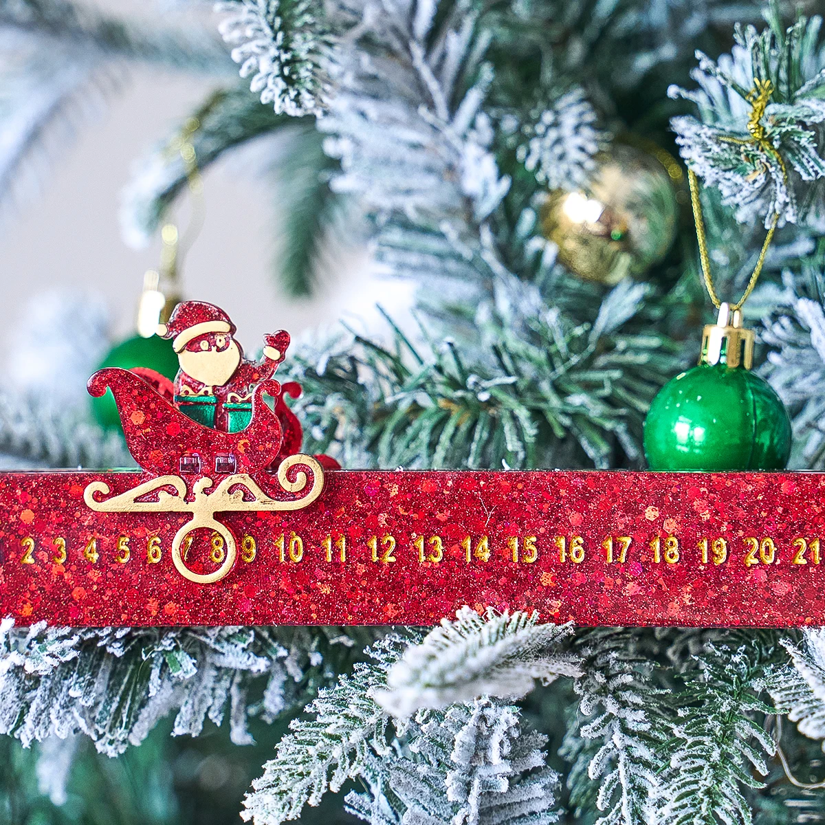 DIY Christmas Countdown Mold Concrete Pouring Digital Sign Santa Claus Splicing LED Light Silhouette Silicone Mold Holiday Craft - view 6