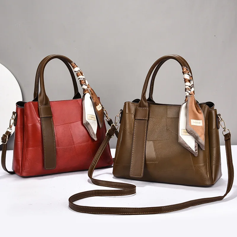 حقيبة كتف نسائية لعام 2026 حقيبة يد فاخرة مصممة حقائب يد نسائية جلدية مطبوعة حرف واحد حقيبة كتف واحدة #4